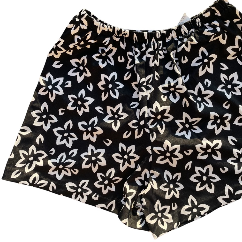 Vintage Le Cove Women’s Floral High Waisted Swim Shorts, Size Medium